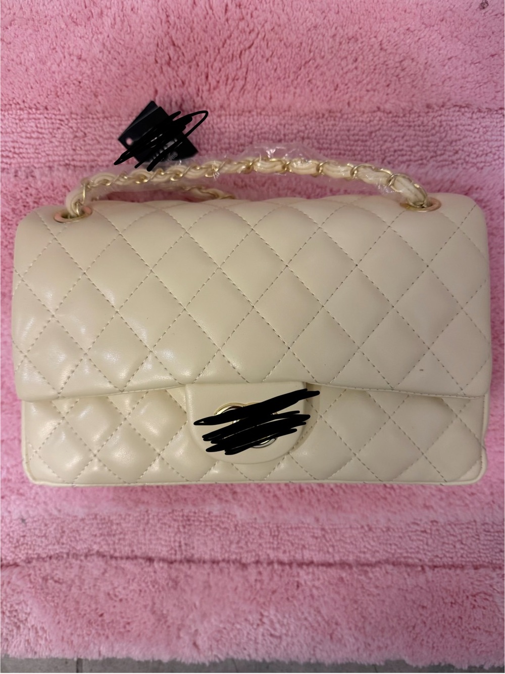 Yellow Quilted Top-Handle Women’s Bag